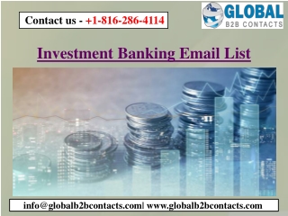 Investment Banking Email List