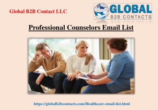 Professional Counselors Email List