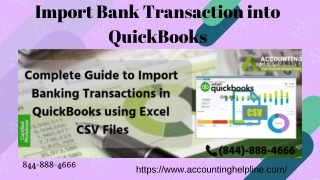 How can import bank transaction into QuickBooks online