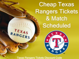 Rangers Match Tickets | Texas Rangers Tickets Promo Code