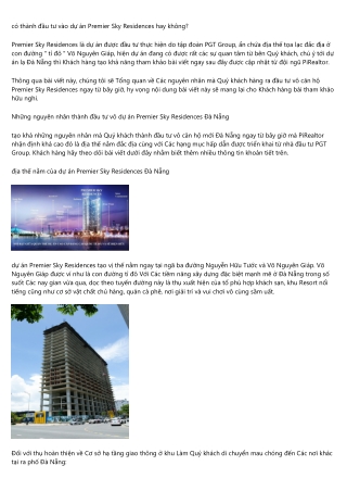 Hầu hết mọi người đều không rành về PGT Premier Sky Residences