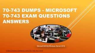 Certsout Microsoft 70-743 Questions Answers