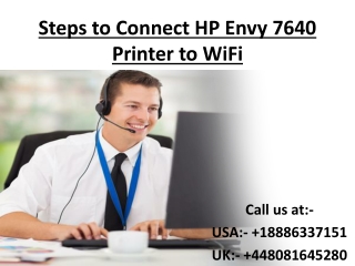 Steps to Connect HP Envy 7640 Printer to WiFi