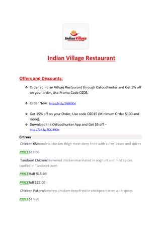 15% Off - Indianvillage -Maddington - Order Food Online