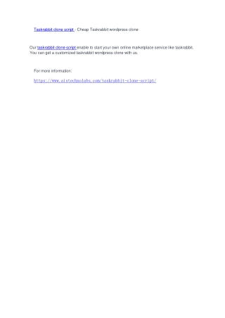 Taskrabbit clone script - Cheap Taskrabbit wordpress clone