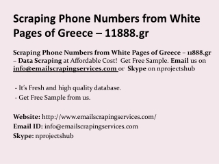 Scraping Phone Numbers from White Pages of Greece 11888.gr
