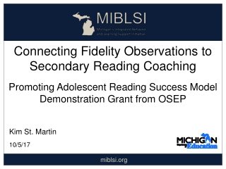Connecting Fidelity Observations to Secondary Reading Coaching