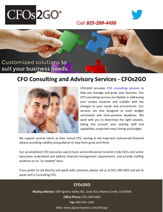 CFO Consulting and Advisory Services - CFOs2GO