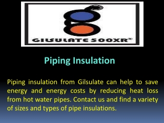 Piping Insulation