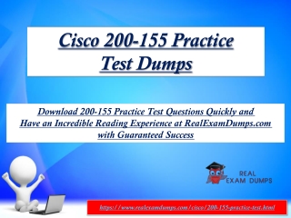 Latest 200-155 Practice Test Questions - Free 200-155 Practice Test Dumps - RealExamDumps.com