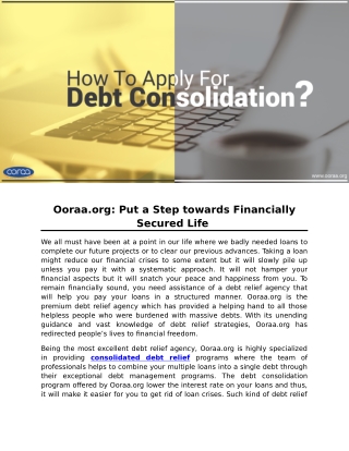 Ooraa.org: Put a Step towards Financially Secured Life