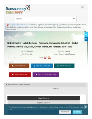 Global District Cooling Market Estimated to Reach US$ 39 Bn by 2027; Stringent Government Regulations on VOC Emissions t