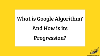 Progression of Google Algorithm