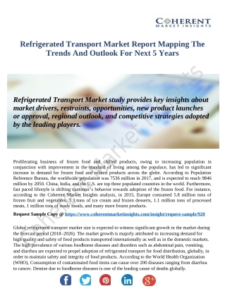Refrigerated Transport Market New Research Explores Size and Competitive Status