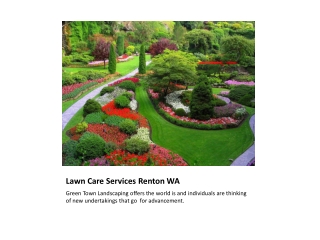 Local Landscaping Services Renton WA
