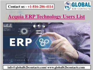 Acquia ERP Technology Users List