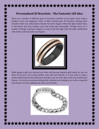 Personalized ID Bracelets - The Fantastic Gift Idea