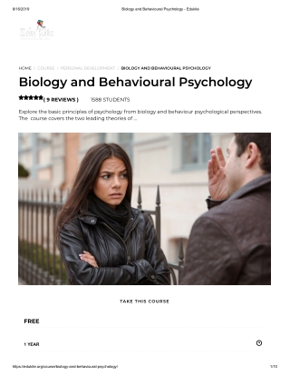 Biology and Behavioural Psychology - Edukite