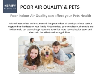 AIR QUALITY AND PETS