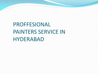 Professional painters service in Hyderabad - shyne service