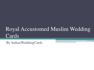 Muslim Wedding Invitations | IndianWeddingCards