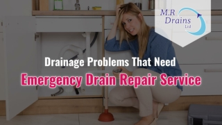 Emergency Drain Service for Residential Property