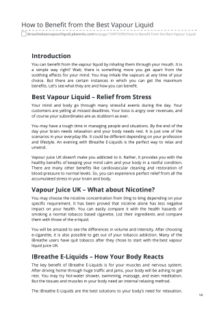 e-cigarettes and e-liquids UK