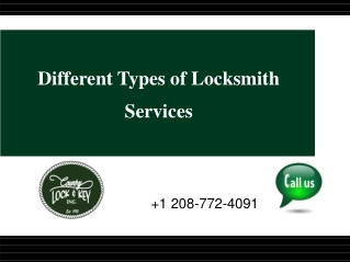 Different Types of Locksmith Services