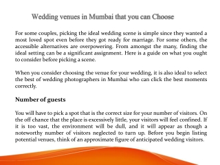 Wedding venues in Mumbai that you can Choose