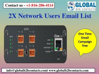 2X Network Users Email List