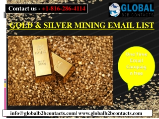 Gold & silver Mining Email List