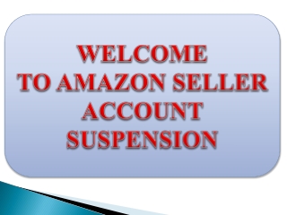 Amazon Seller Account Suspension