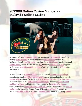 Scr888 casino malaysia