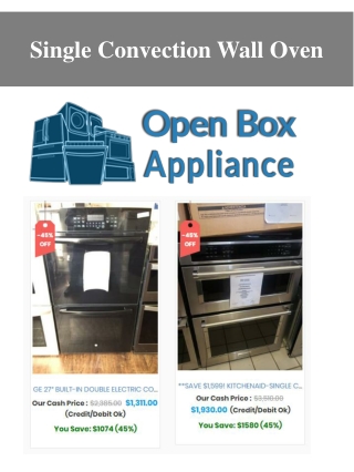 Open Box Appliance Sale