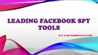 Leading Facebook Spy Tools