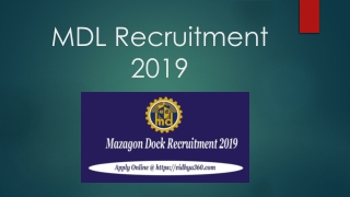 MDL Recruitment 2019 Apply Online For 1980 Non-Executive Posts