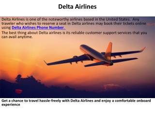 Delta airlines phone number