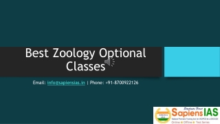 Best Zoology Optional Classes