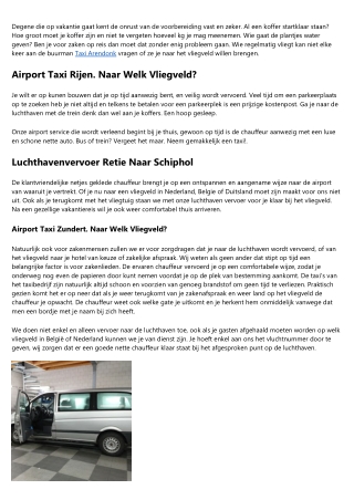 Bellen Naar Airport Taxi Esch