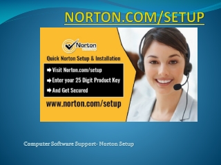 Secure you computer with Norton Setup - Computer Desk