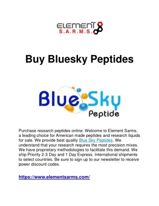 Buy Bluesky Peptides