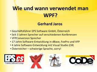 Wie und wann verwendet man WPF?