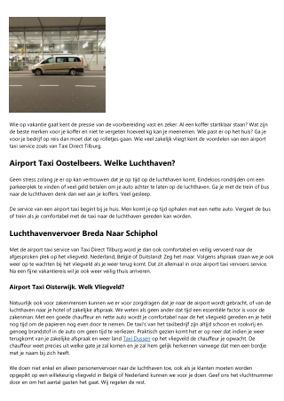 Bellen Naar Airport Taxi Vosselaar