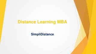 Distance Learning MBA - SimpliDistance