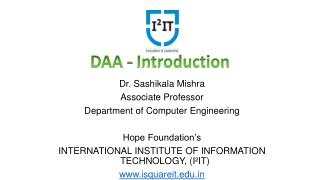 DAA Introduction - Department of Computer Engineering