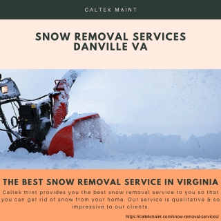 Snow Removal Services Danville VA