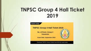 Download TNPSC Group 4 Hall Ticket 2019 – CCSE Gr IV Admit Card