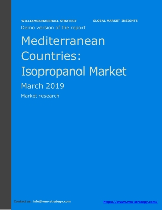 WMStrategy Demo Mediterranean Countries Isopropanol Market March 2019