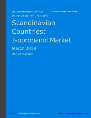 WMStrategy Demo Scandinavian Countries Isopropanol Market March 2019