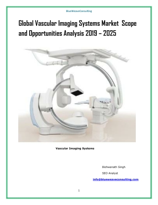 Global Vascular Imaging Systems Market Growth Probability, Key Vendors and Future Scenario Up To 2025